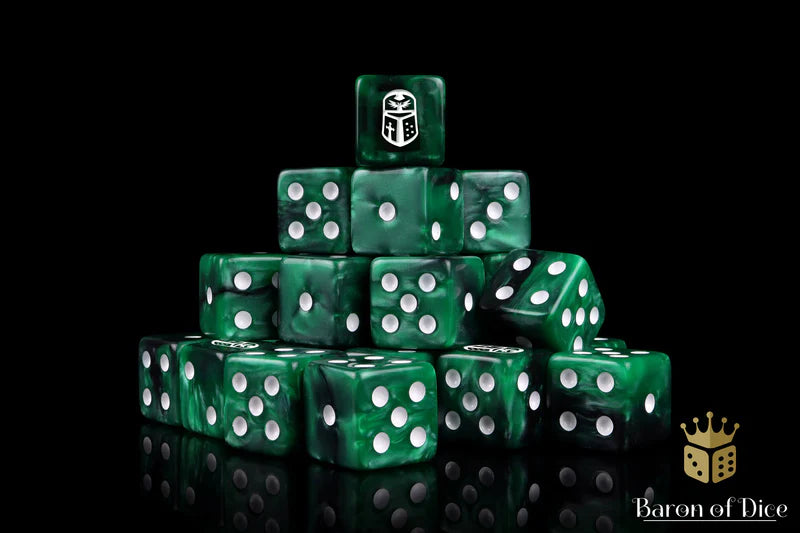 Baron of Dice: Imperial Helm, Green - D6 (25) RRP$89.99