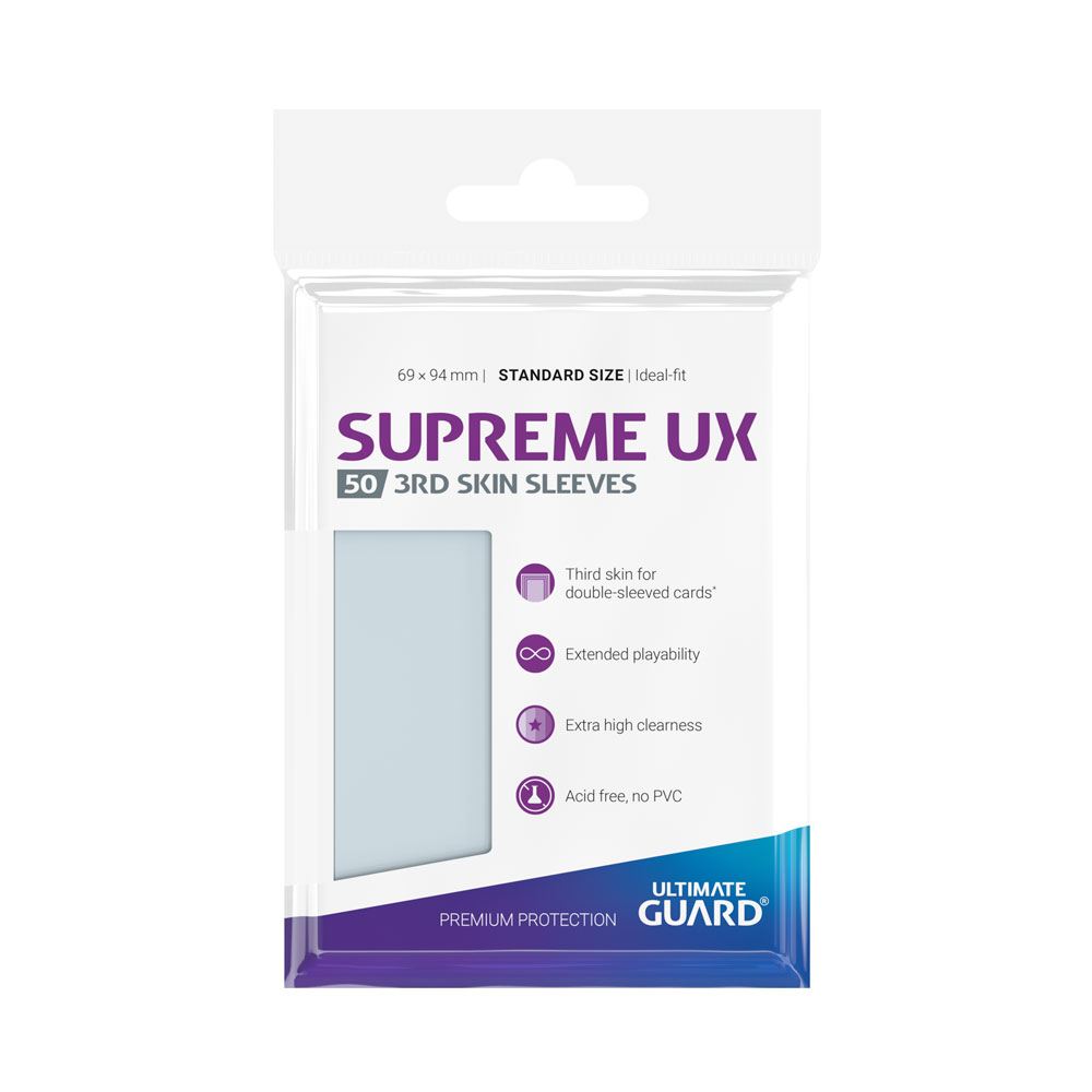 Ultimate Guard Supreme UX 3rd Skin Sleeves Standard Size 50ct - RRP$6 -