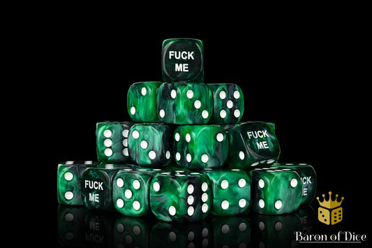 Baron of Dice: Fuck Me, Green - D6 (25) RRP$89.99