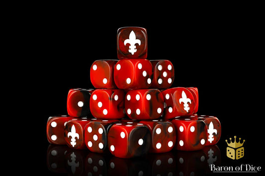 Baron of Dice: Fleur De Lis, Red - D6 (25) RRP$89.99