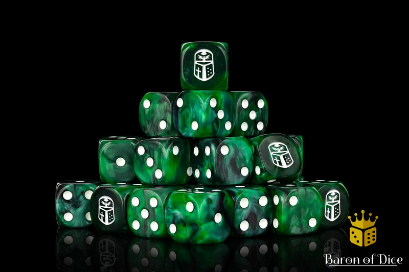 Baron of Dice: Imperial Helm, Green - D6 (25) RRP$89.99