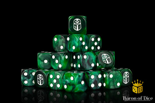 Baron of Dice: Imperial Helm, Green - D6 (25) RRP$89.99