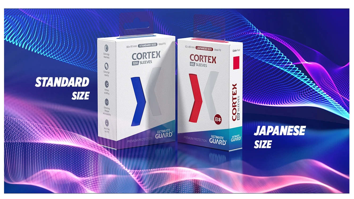 Cortex Sleeves, Japanese, 60, Blue, Standard, Ideal-Fit