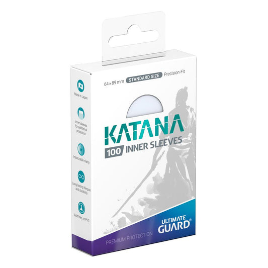 Ultimate Guard Katana Inner Sleeves 100ct Standard Size Transparent RRP$10.99 -