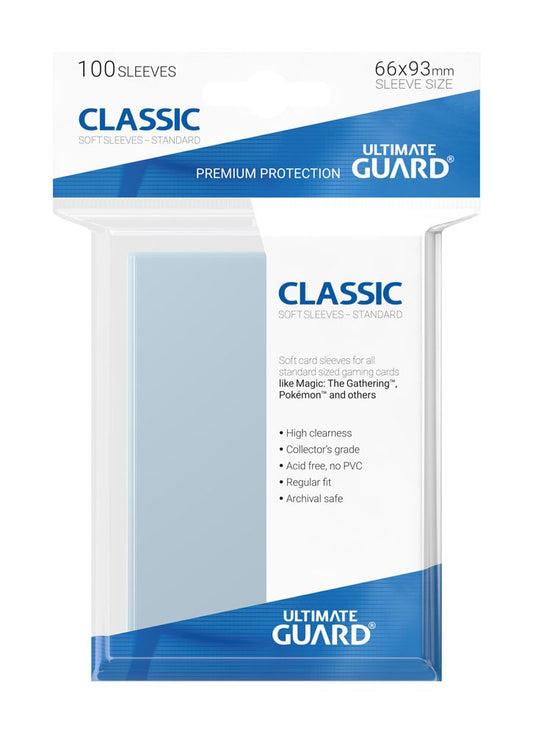 Ultimate Guard Soft Sleeves Standard Size 100ct - 10 unit display