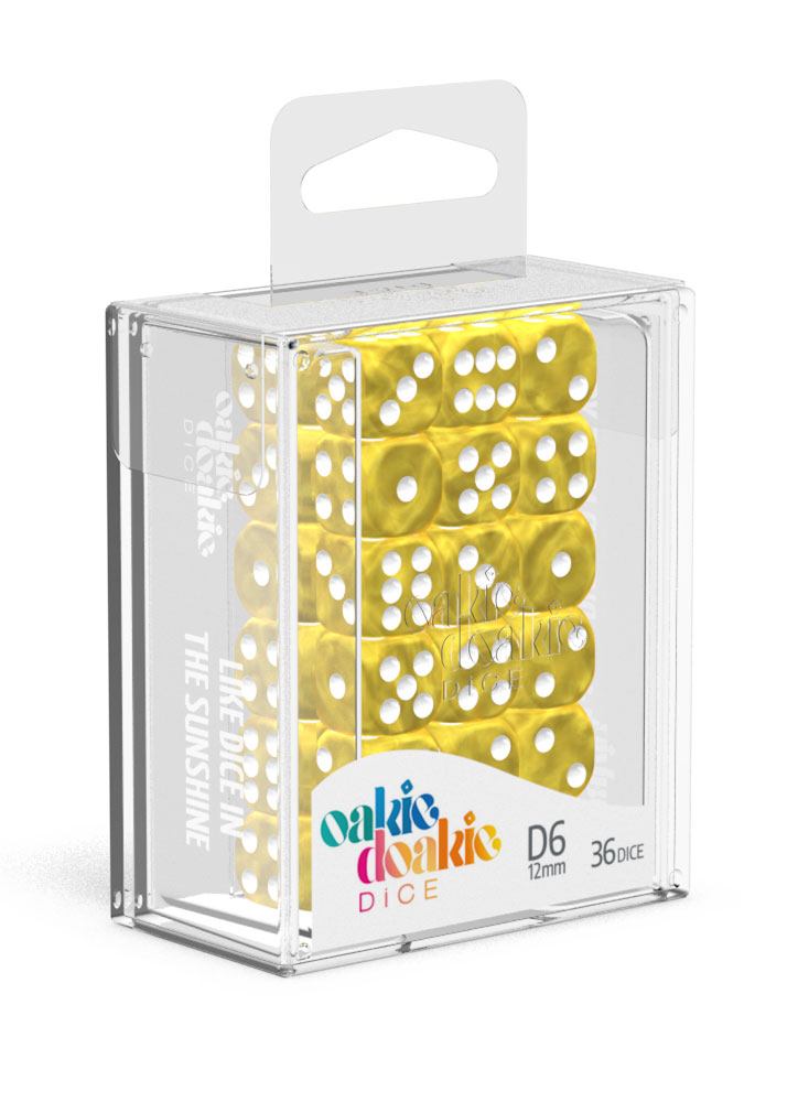 Oakie Doakie Dice - Marble D6 12mm (36) RRP$18.99
