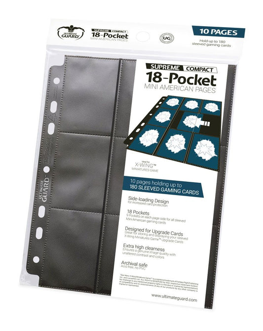 Ultimate Guard Side-Loading Pages - 18-Pocket Compact Mini American (10) RRP$10 -